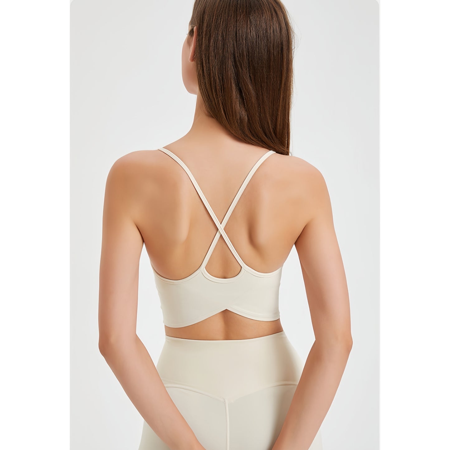 
                  
                    Thin strap cross-back sports bra for yoga accessories7
                  
                
