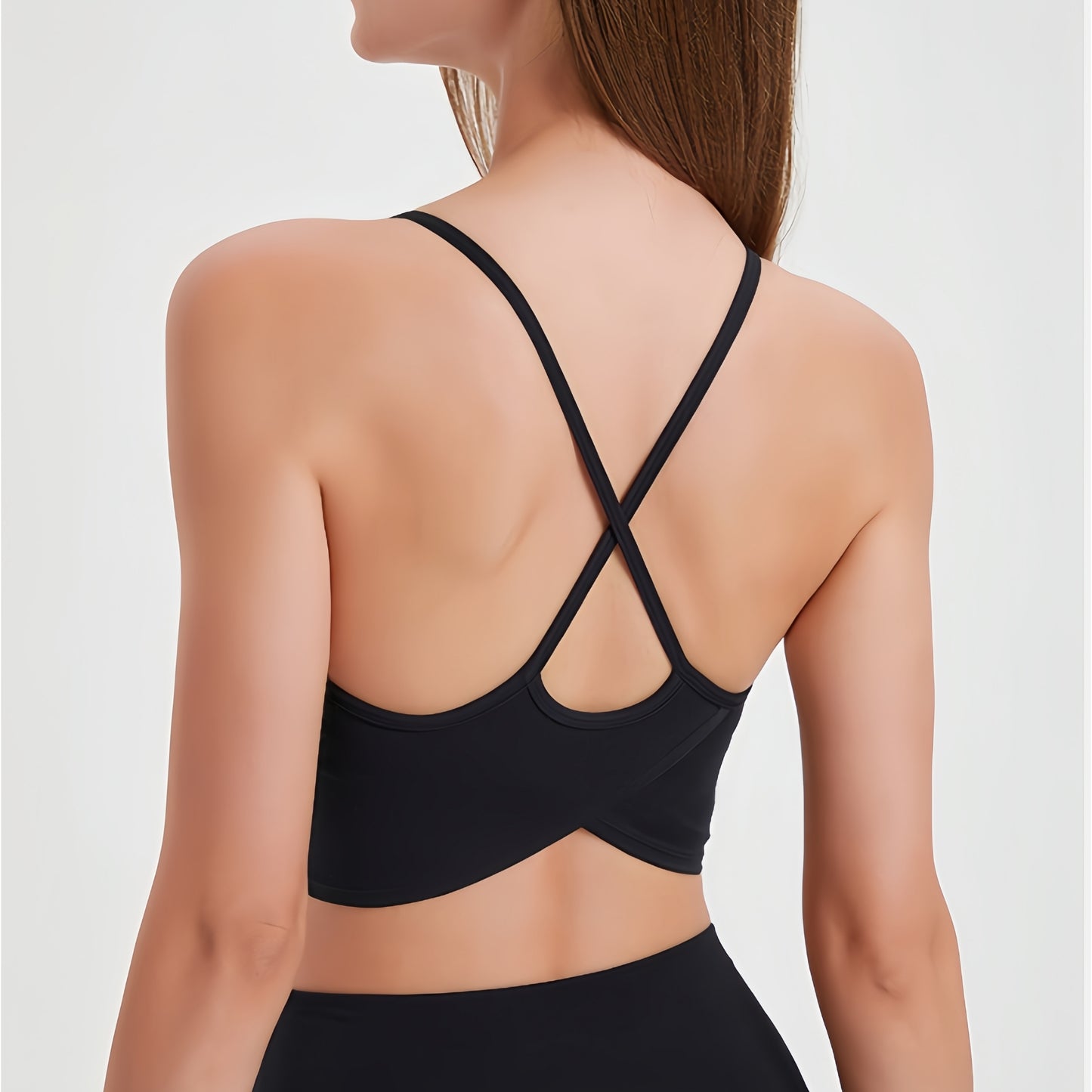 
                  
                    Thin strap cross-back sports bra for yoga accessories1
                  
                