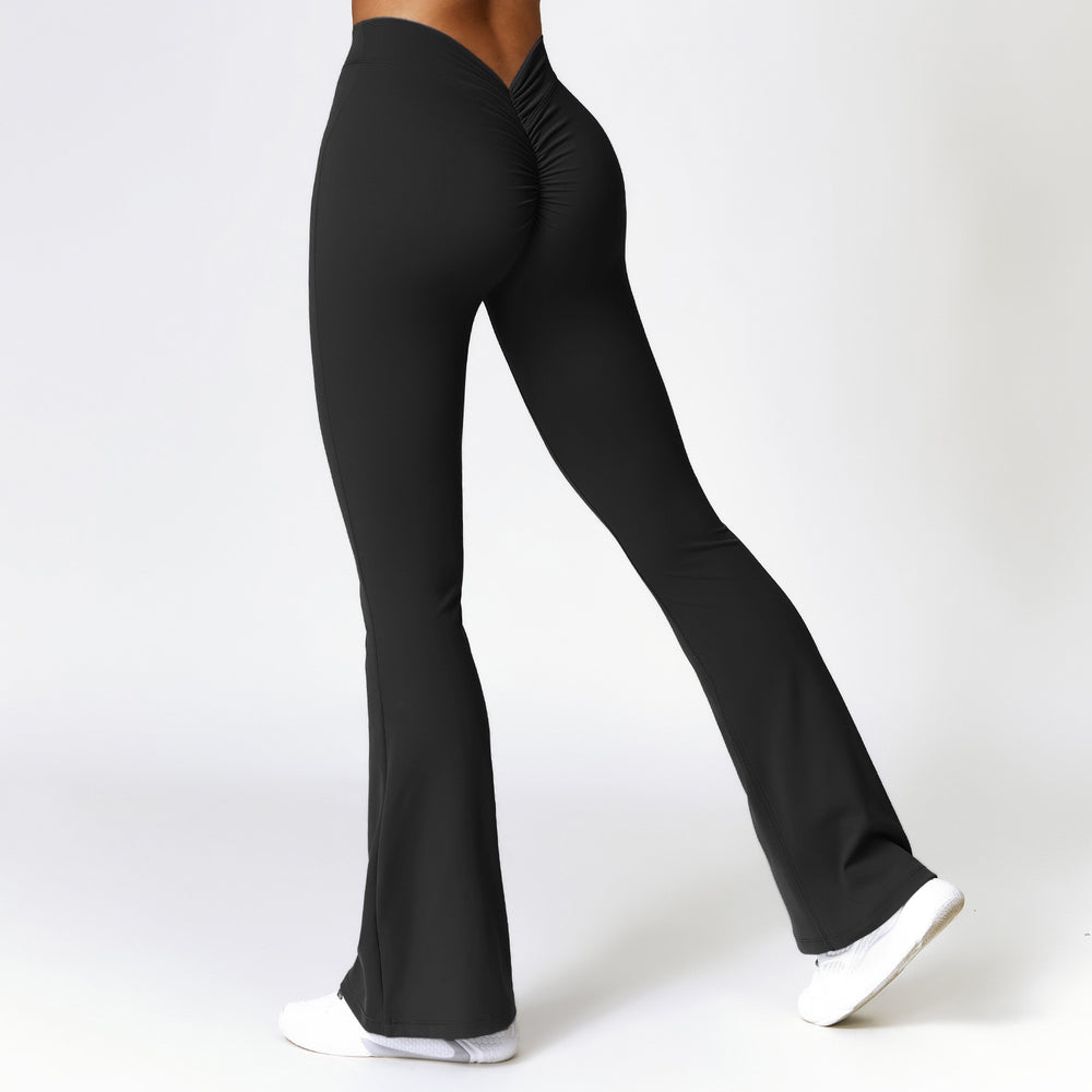 Peach Hip Wide-Leg Yoga Flare Leggings for yoga accessories1